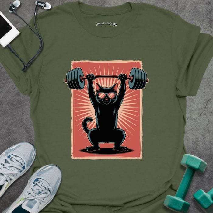 T-Shirt Military Green / S Cat Lift T-Shirt
