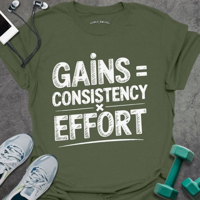 T-Shirt Military Green / S Gains Equal T-Shirt