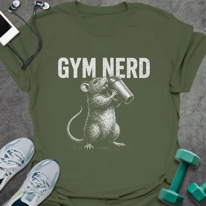 T-Shirt Military Green / S Gym Nerd T-Shirt