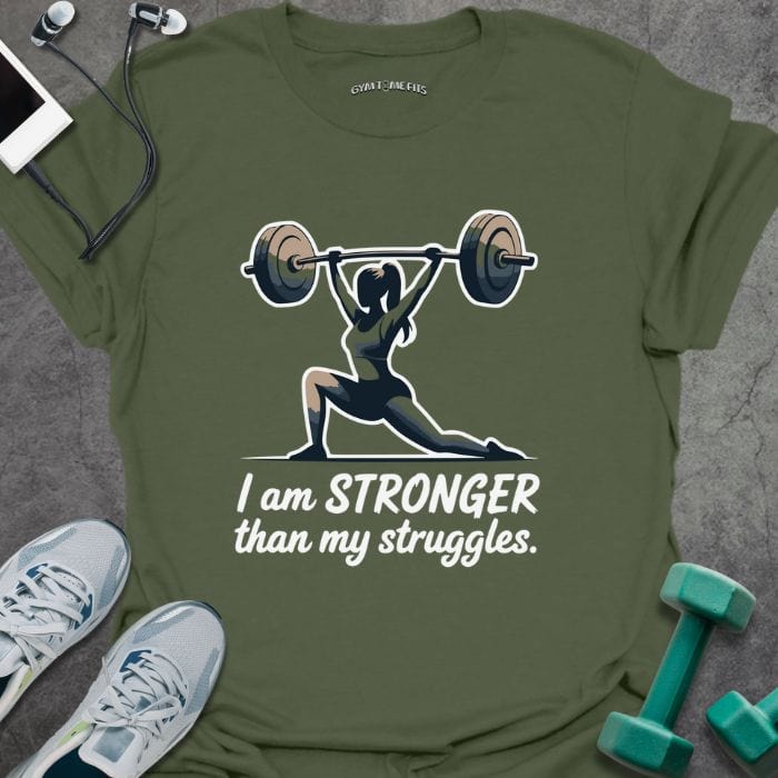 T-Shirt Military Green / S I Am Strong T-Shirt