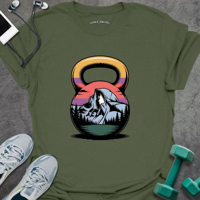 T-Shirt Military Green / S Kettlebell Mountain T-Shirt