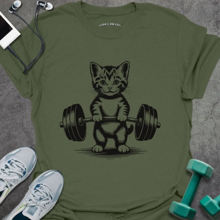 T-Shirt Military Green / S Kitten Lift T-Shirt
