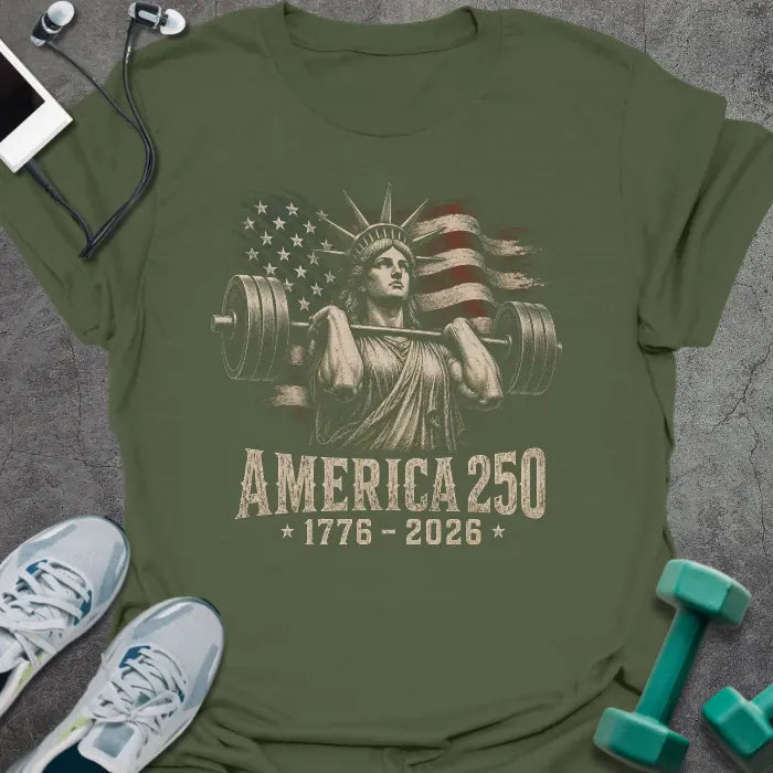 T-Shirt Military Green / S Liberty Curls T-Shirt