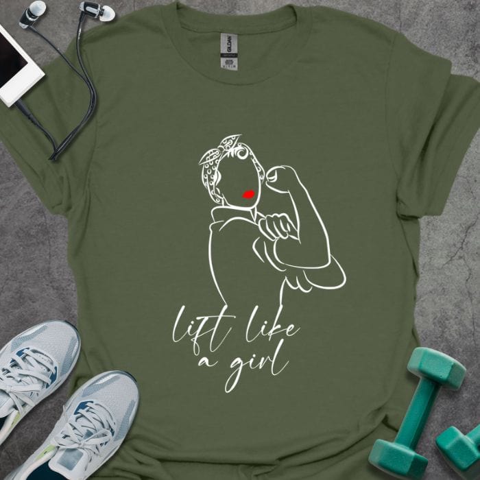 T-Shirt Military Green / S Lift Like Rosie T-Shirt