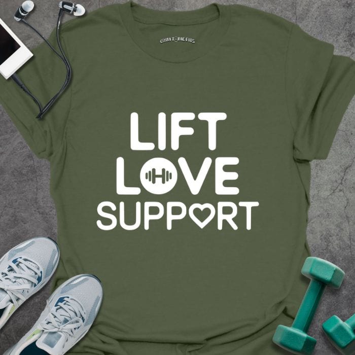 T-Shirt Military Green / S Lift Love Support T-Shirt