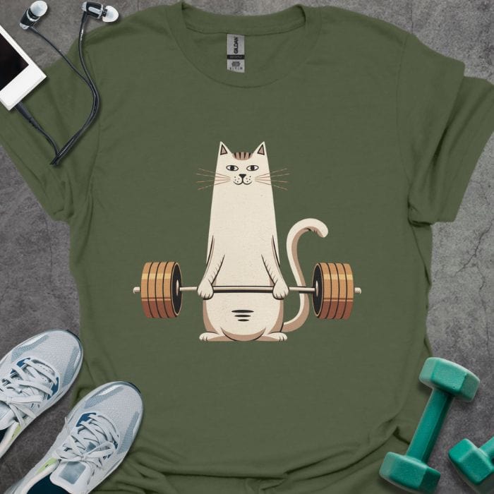 T-Shirt Military Green / S Long Cat DL T-Shirt