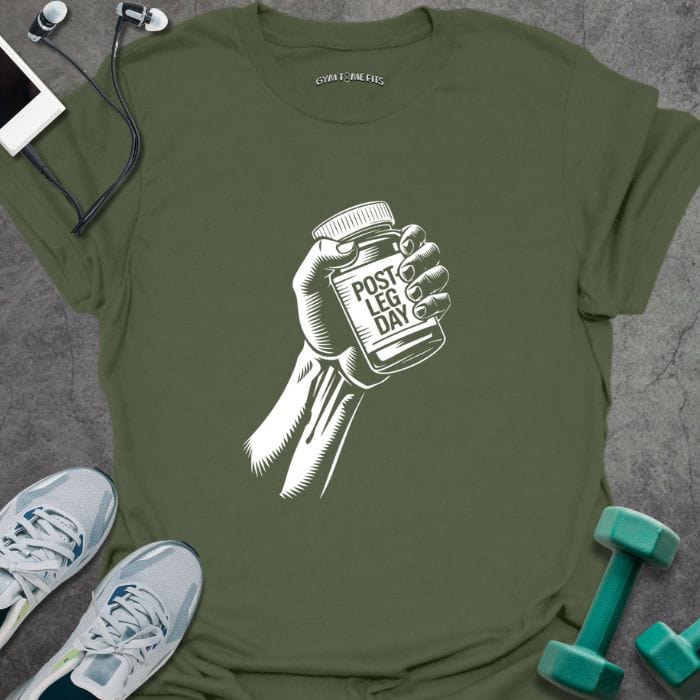 T-Shirt Military Green / S Post Leg Day T-Shirt
