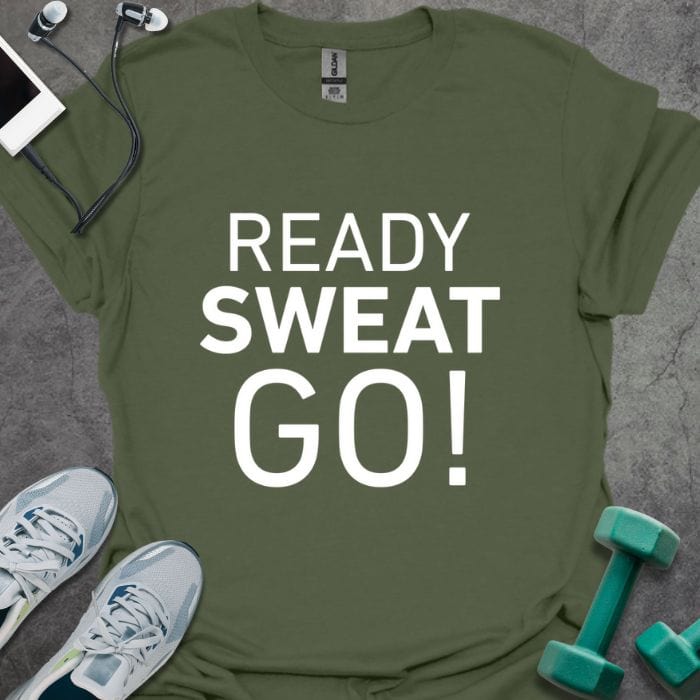 T-Shirt Military Green / S Ready Sweat Go T-Shirt