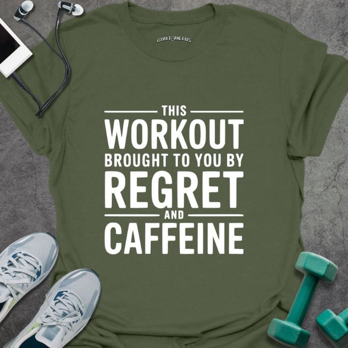 T-Shirt Military Green / S Regret And Caffine T-Shirt