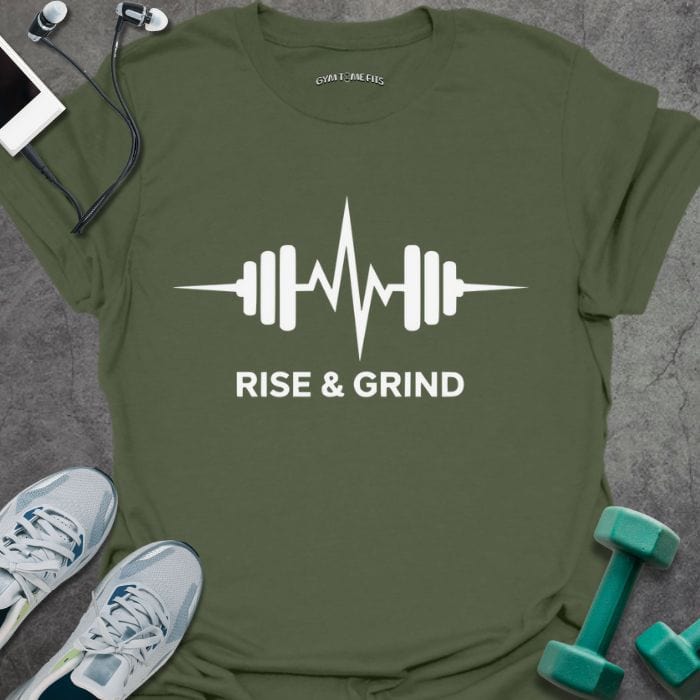 T-Shirt Military Green / S Rise And Grind T-Shirt