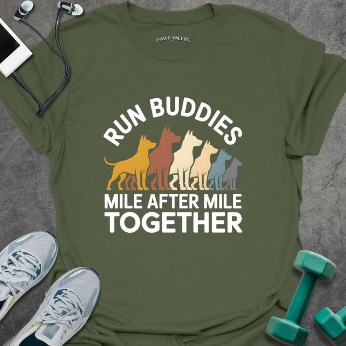 T-Shirt Military Green / S Run Buddies T-Shirt