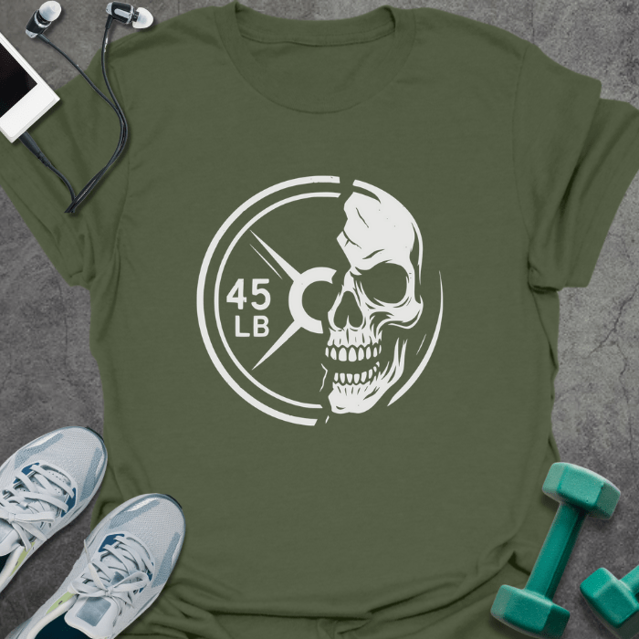 T-Shirt Military Green / S Skull Plate T-Shirt