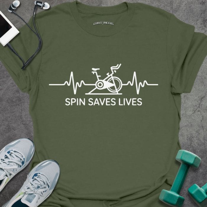 T-Shirt Military Green / S SPIN Saves Lives T-Shirt