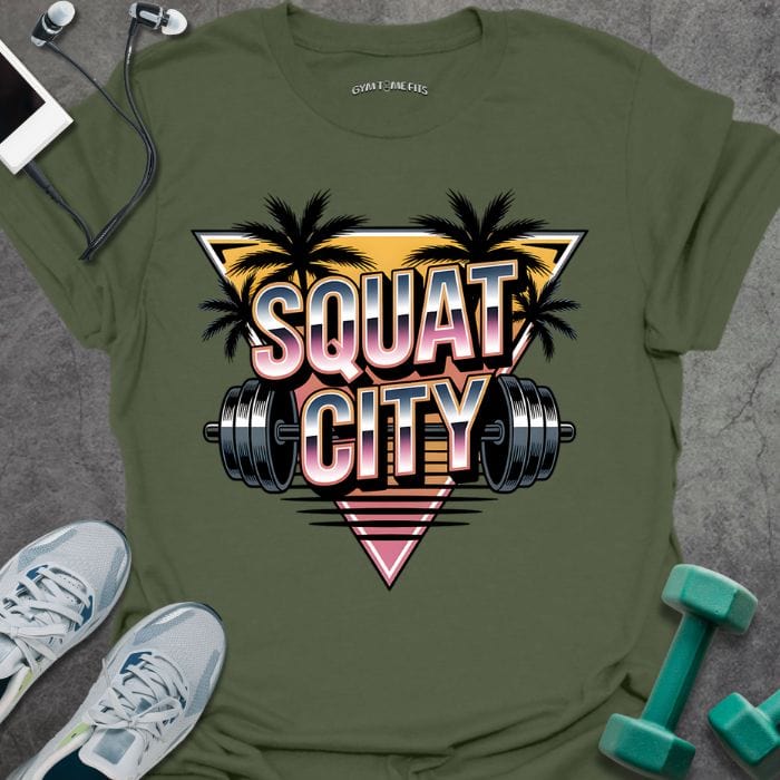 T-Shirt Military Green / S Squat City T-Shirt