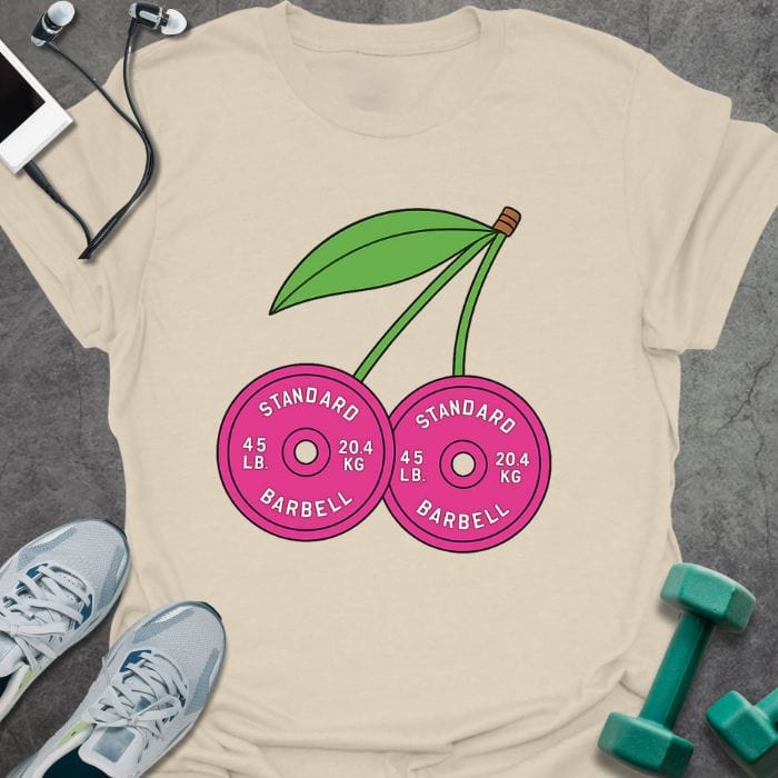 T-Shirt Natural / S Cherry Weight T-Shirt