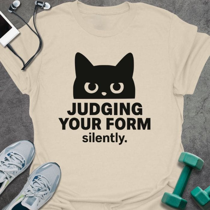 T-Shirt Natural / S Judging Cat T-Shirt