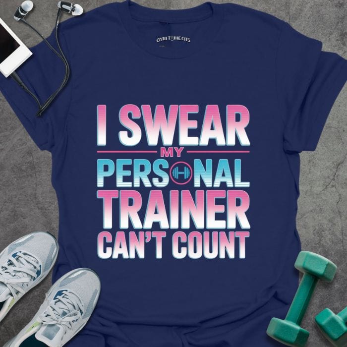 T-Shirt Navy / S Can't Count Retro T-Shirt