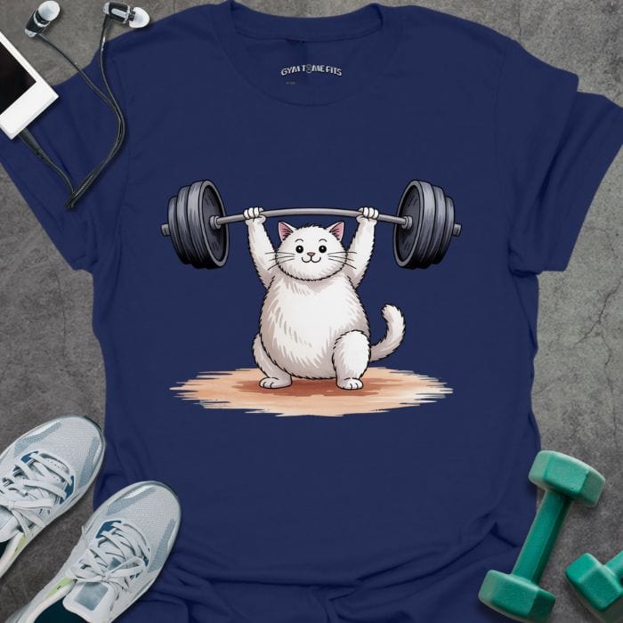 T-Shirt Navy / S Chonk Cat Lift T-Shirt