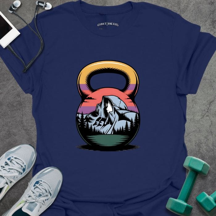 T-Shirt Navy / S Kettlebell Mountain T-Shirt