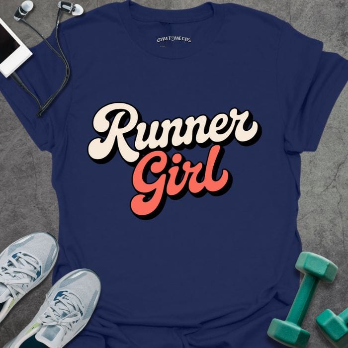 T-Shirt Navy / S Runner Girl T-Shirt