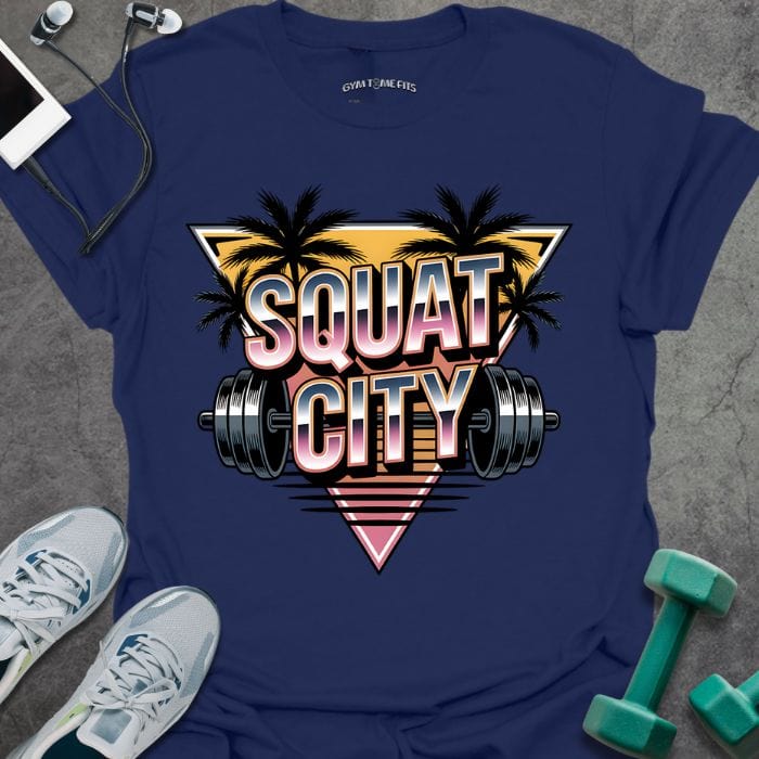 T-Shirt Navy / S Squat City T-Shirt