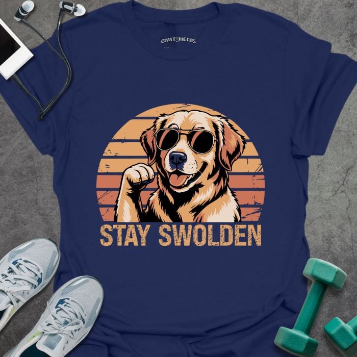 T-Shirt Navy / S Stay Swolden T-Shirt