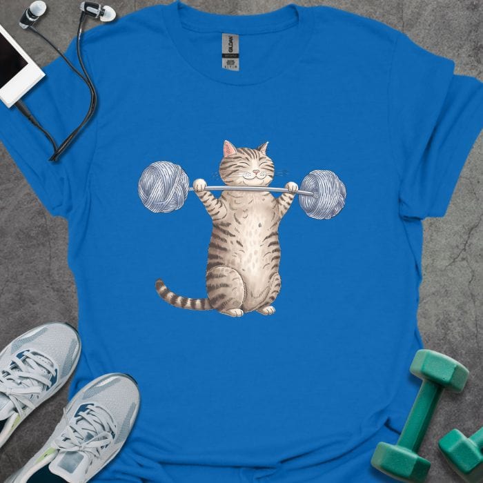 T-Shirt Royal / S Cat Lifting Yarn T-Shirt