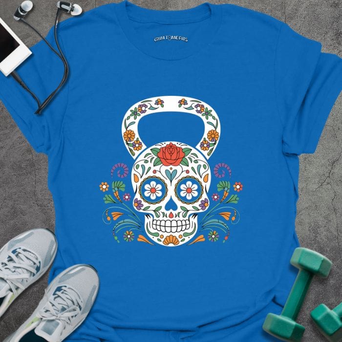 T-Shirt Royal / S Floral Kettlebell T-Shirt