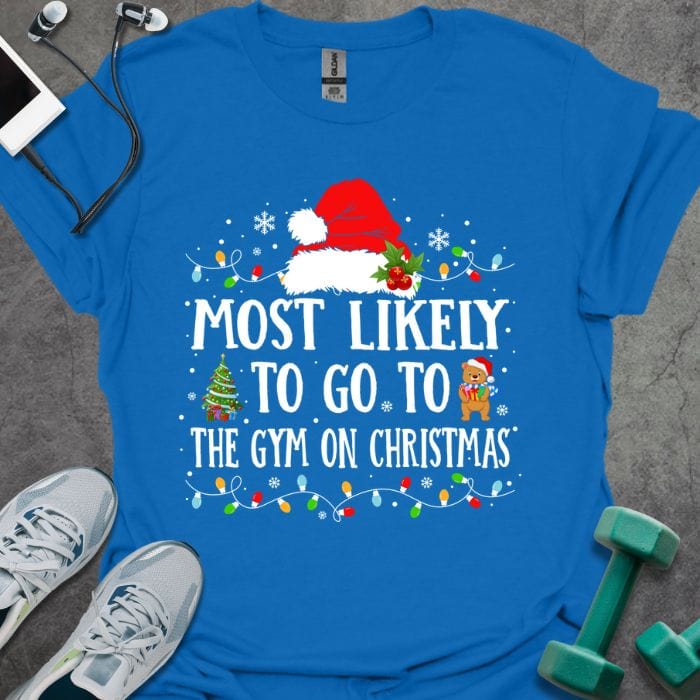 T-Shirt Royal / S Gym On Christmas T-Shirt