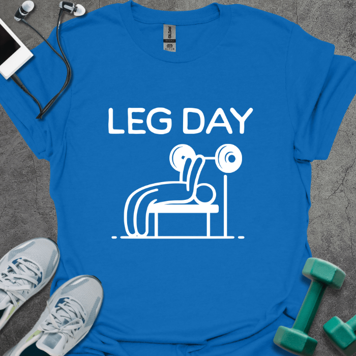T-Shirt Royal / S Leg Day Bench T-Shirt