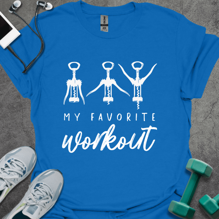 T-Shirt Royal / S My Favorite Workout Wine T-Shirt