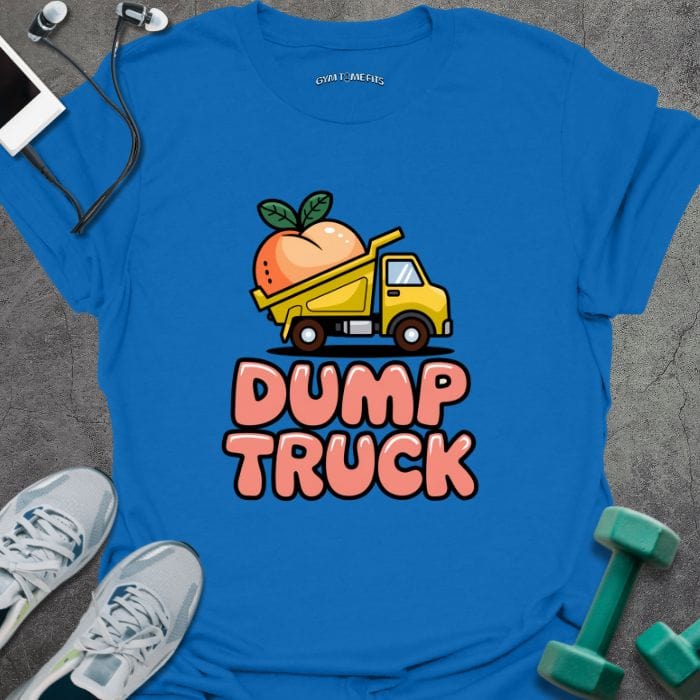 T-Shirt Royal / S Peach Dump Truck T-Shirt