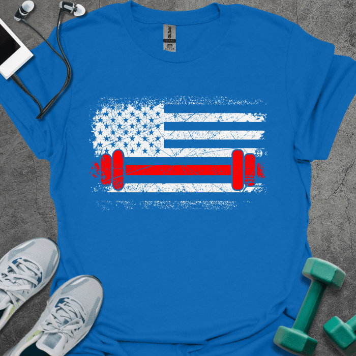 T-Shirt Royal / S US Flag Gym T-Shirt