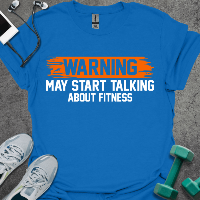 T-Shirt Royal / XS Fitness Warning T-Shirt