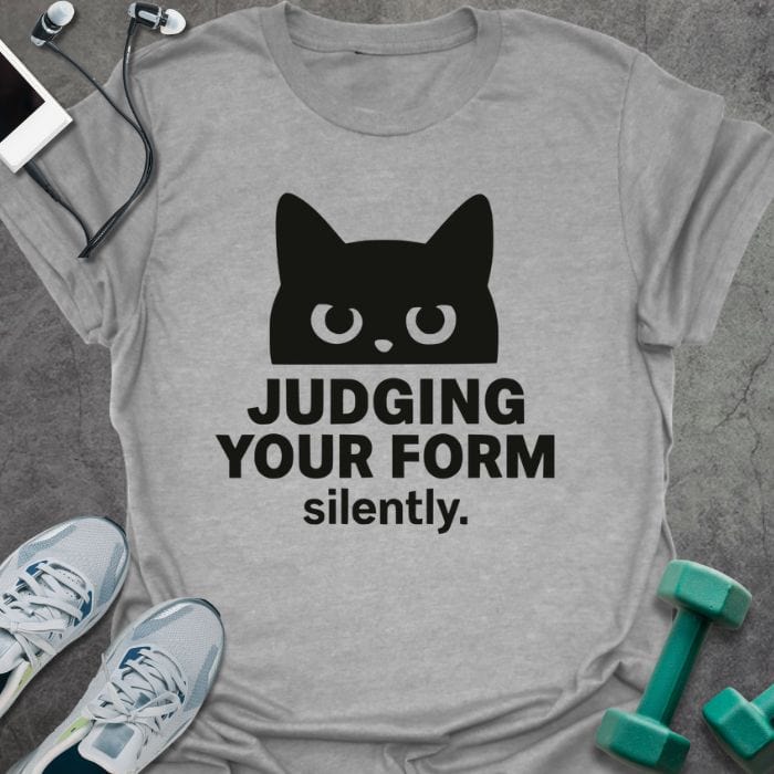 T-Shirt Sport Grey / S Judging Cat T-Shirt