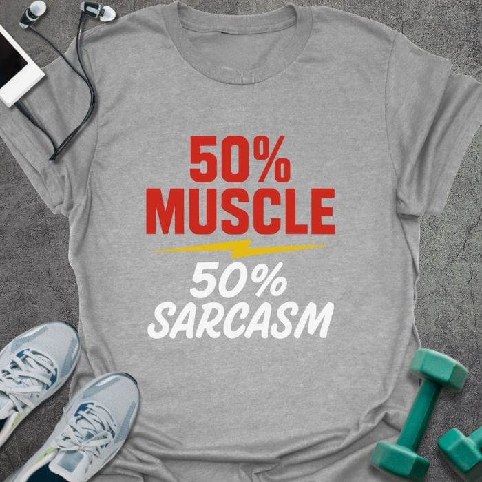 T-Shirt Sport Grey / S Muscle Sarcasm T-Shirt