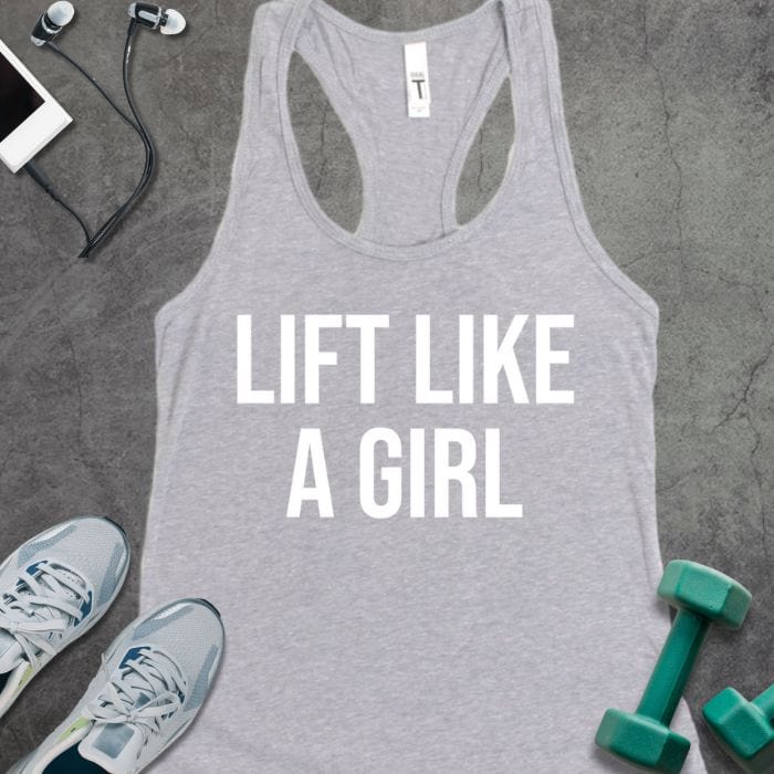 Tank Top Heather Grey / XS Lift Like A Girl Tank