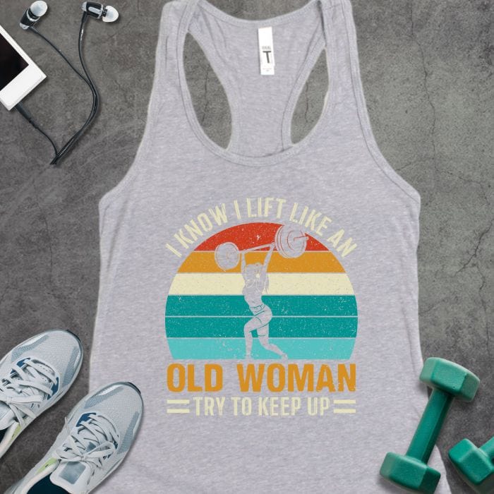 Tank Top Heather Grey / XS Old Woman Lift Tank