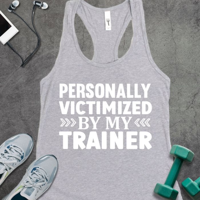Tank Top Heather Grey / XS Victimized By Trainer Tank