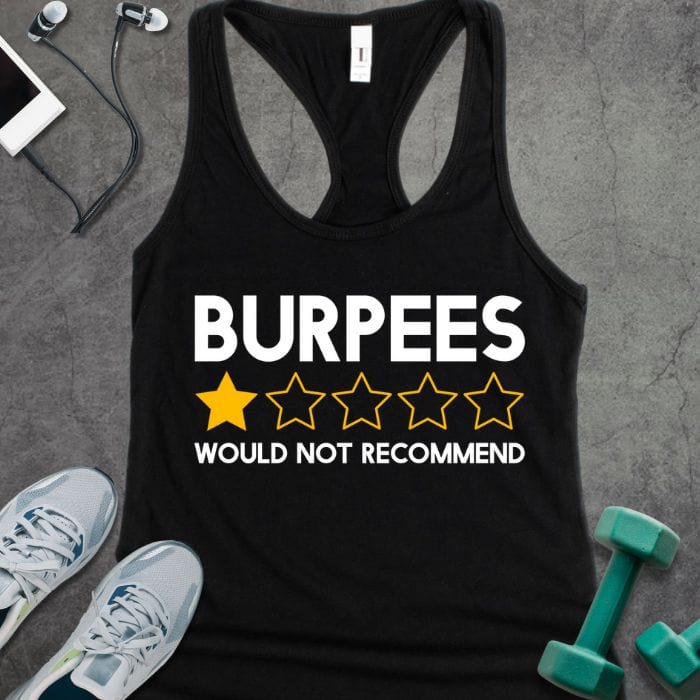 Tank Top Solid Black / XS Burpees Review Tank