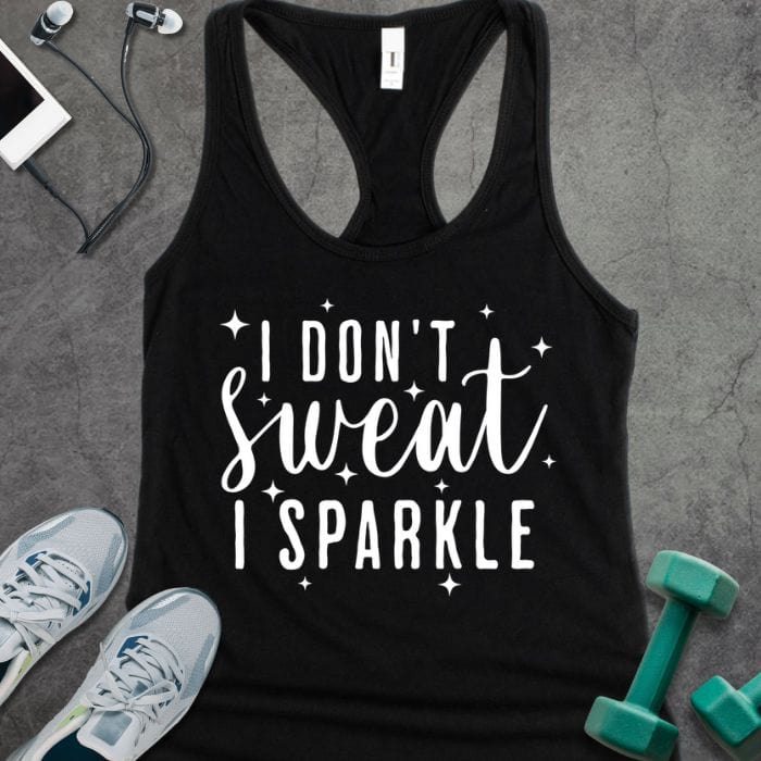 Tank Top Solid Black / XS I Don't Sweat Tank