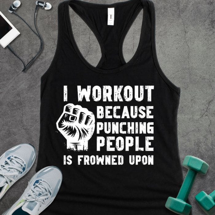 Tank Top Solid Black / XS I Workout Because Tank