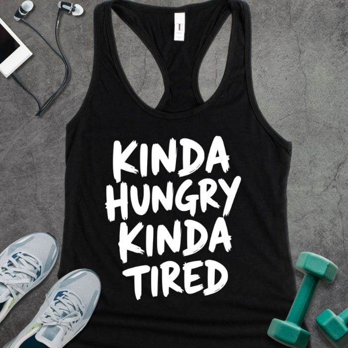 Tank Top Solid Black / XS Kinda Hungry And Tired Tank