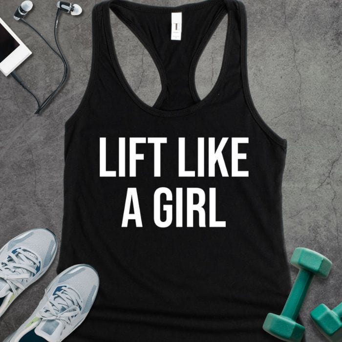 Tank Top Solid Black / XS Lift Like A Girl Tank