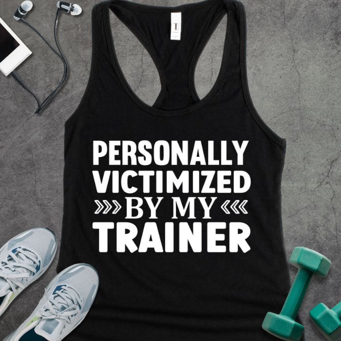 Tank Top Solid Black / XS Victimized By Trainer Tank