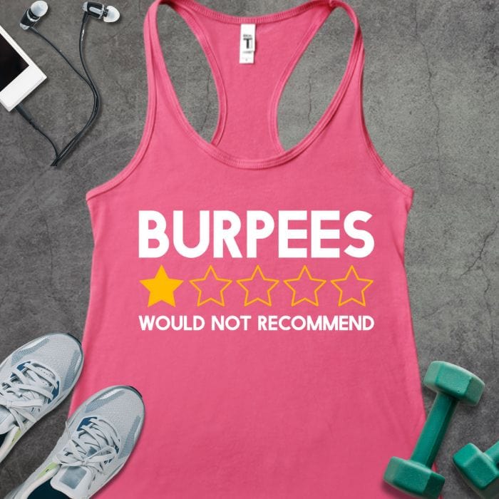 Tank Top Solid Hot Pink / XS Burpees Review Tank