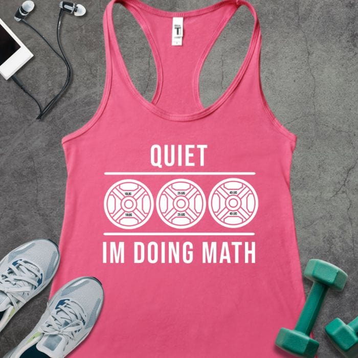 Tank Top Solid Hot Pink / XS I'm Doing Math Tank