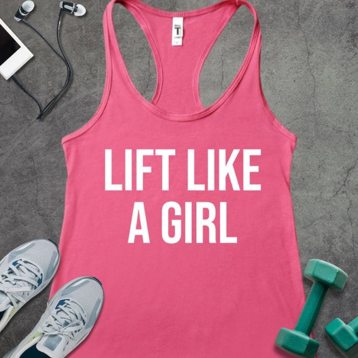 Tank Top Solid Hot Pink / XS Lift Like A Girl Tank