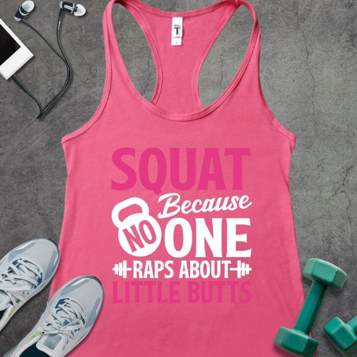 Tank Top Solid Hot Pink / XS Squat Because Tank