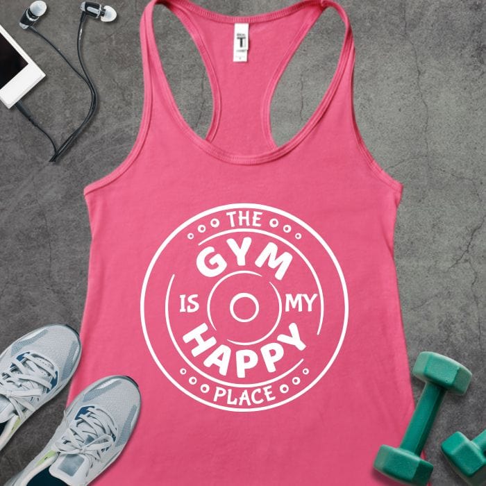 Tank Top Solid Hot Pink / XS The Gym Is My Tank
